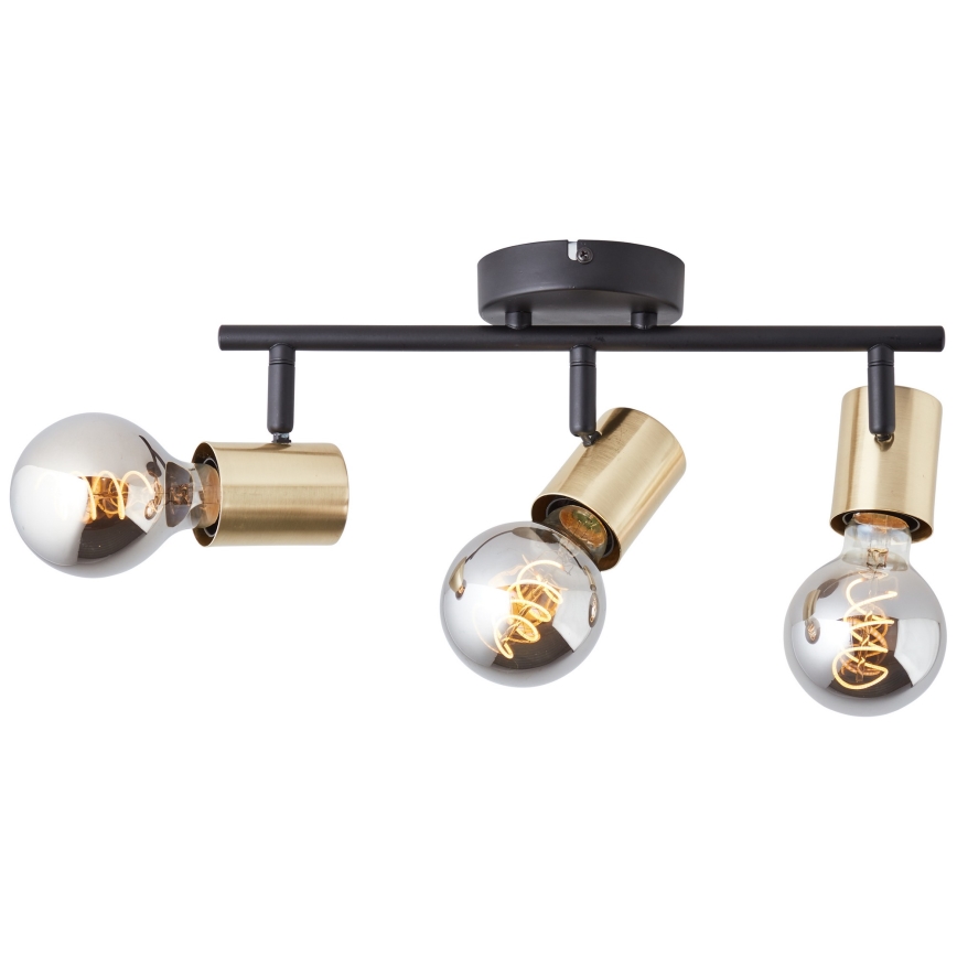 Brilliant - Σποτ φωτιστικό KERRY 3xE27/40W/230V μαύρο/ορείχαλκος