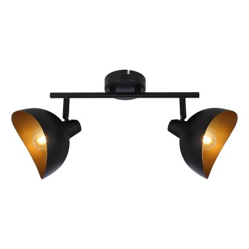 Brilliant - Σποτ φωτιστικό LAYTON 2xE14/25W/230V μαύρο/χρυσό