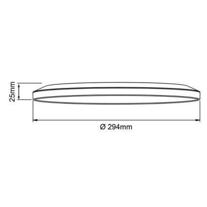 Brilliant - Ρυθμιζόμενο LED φωτιστικό οροφής SORELL LED/18W/230V 3000-6500K Ø 29 cm μαύρο, με τηλεχειριστήριο
