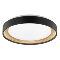 Brilliant - Ρυθμιζόμενο φωτιστικό οροφής LED WALDO LED/24W/230V 3000-6500K Ø 38,5 εκ. μαύρο/χρυσό + τηλεχειριστήριο