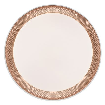 Brilliant - LED Ρυθμιζόμενο φωτιστικό οροφής WALDO LED/24W/230V 3000-6500K Ø 38,5 cm λευκό/ροζ χρυσό + τηλεχειριστήριο
