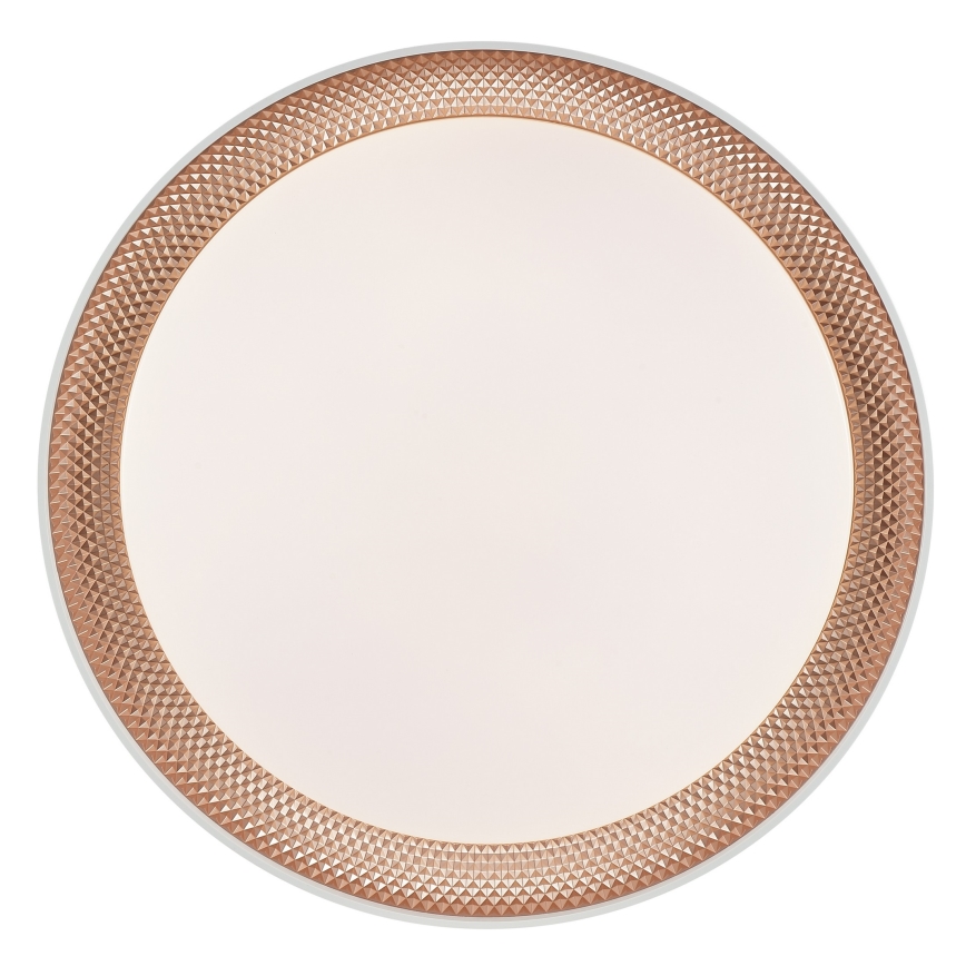Brilliant - LED Ρυθμιζόμενο φωτιστικό οροφής WALDO LED/24W/230V 3000-6500K Ø 38,5 cm λευκό/ροζ χρυσό + τηλεχειριστήριο