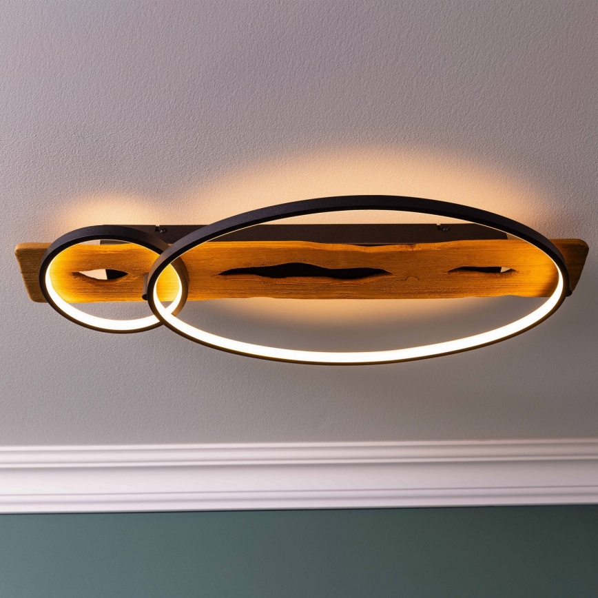 Brilliant - Ρυθμιζόμενο φωτιστικό οροφής LED PIRUS LED/30W/230V 30x70 cm ξύλο καουτσούκ
