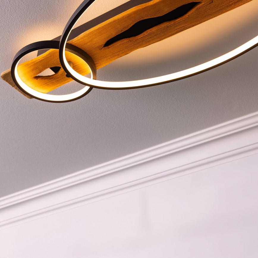 Brilliant - Ρυθμιζόμενο φωτιστικό οροφής LED PIRUS LED/30W/230V 30x70 cm ξύλο καουτσούκ