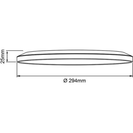 Brilliant - LED Ρυθμιζόμενο φωτιστικό οροφής SORELL LED/18W/230V 3000-6500K διάμ. 29 cm λευκό + τηλεχειριστήριο