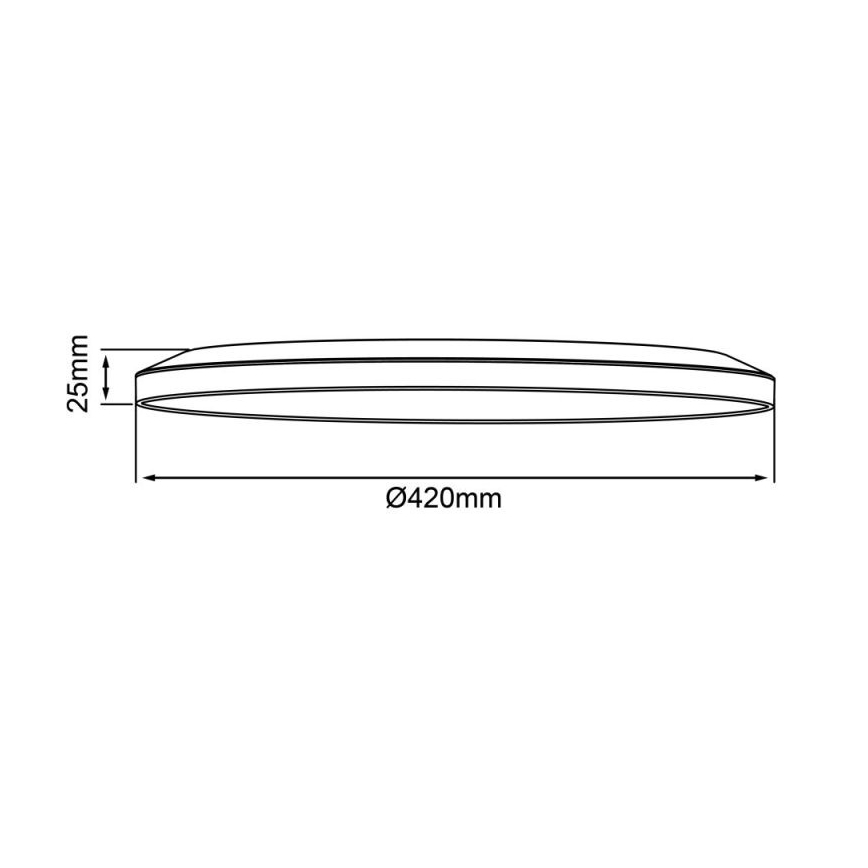 Brilliant - Ρυθμιζόμενο φωτιστικό οροφής SORELL LED/24W/230V 3000-6500K Ø 42 εκ. μαύρο + τηλεχειριστήριο