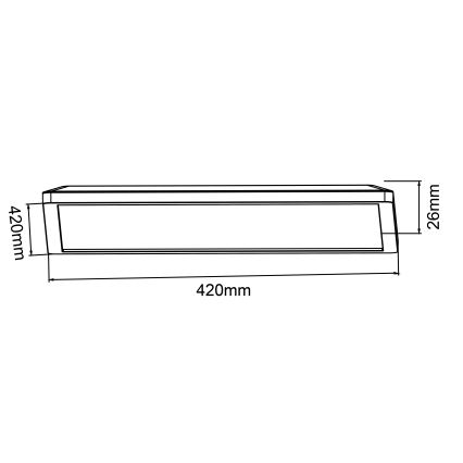 Brilliant - LED Ρυθμιζόμενο φωτιστικό οροφής SORELL LED/24/230V 3000-6500K 42x42 cm μαύρο + τηλεχειριστήριο