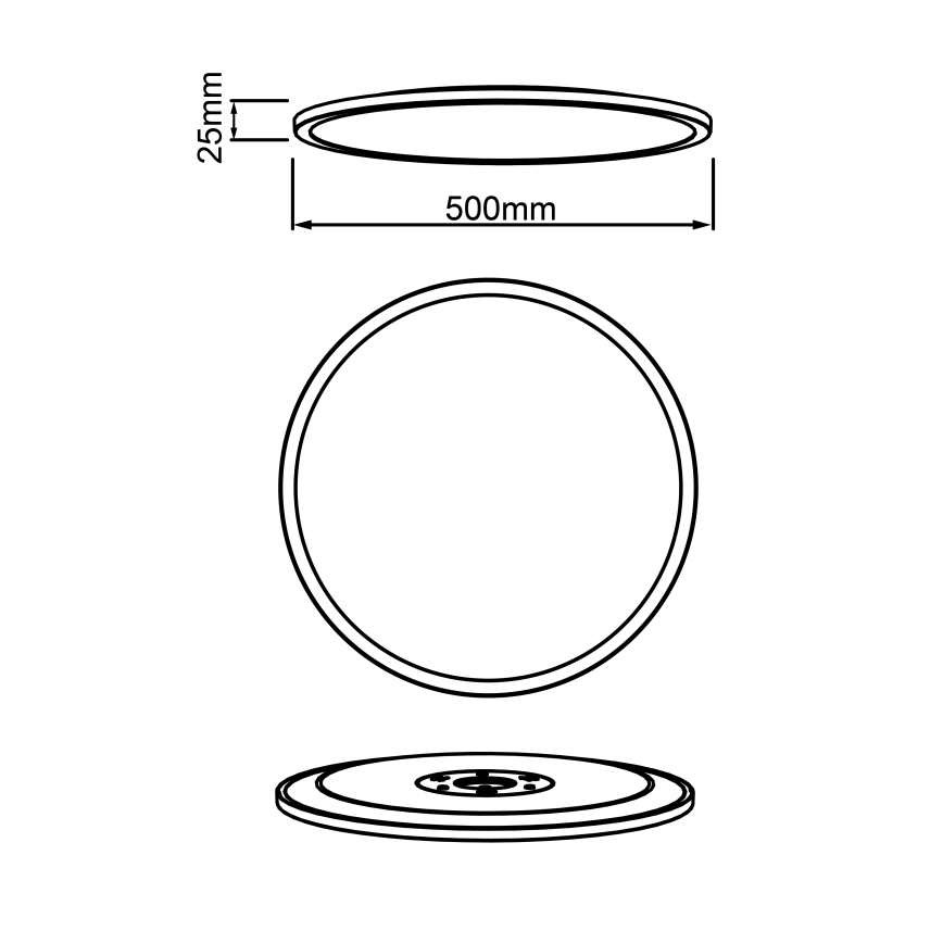 Brilliant - Ρυθμιζόμενο φωτιστικό οροφής LED TUCO LED/33W/230V 3000-6500K διάμ. 50 cm μαύρο + τηλεχειριστήριο