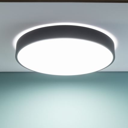 Brilliant - Ρυθμιζόμενο φωτιστικό οροφής SLIMLINE LED/60W/230V 3000-6500K Ø49 cm μαύρο + τηλεχειριστήριο