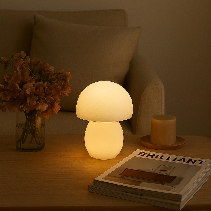 Brilliant - Ρυθμιζόμενη επαναφορτιζόμενη επιτραπέζια λάμπα LED με έλεγχο αφής DUPIS LED/2W/5V 2700K 1800 mAh λευκή