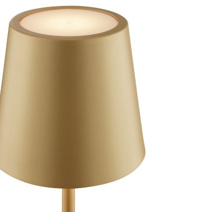 Brilliant - Ρυθμιζόμενο επαναφορτιζόμενο επιτραπέζιο εξωτερικό φωτιστικό αφής ELORA LED/2,5W/5V 2700K 2600 mAh IP44 χρυσό