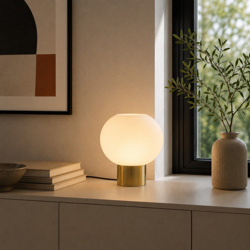 Brilliant - Επιτραπέζιο φωτιστικό FANNY 1xE27/20W/230V ορείχαλκος