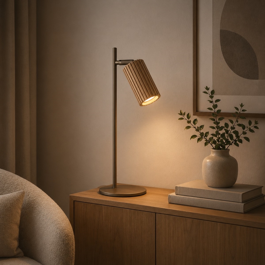 Brilliant - Επιτραπέζιο φωτιστικό LAKEWOOD 1xGU10/10W/230V, καφέ