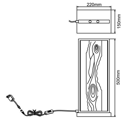 Brilliant - Επιτραπέζιο φωτιστικό LED CHAUMONT LED/10W/230V από πεύκο