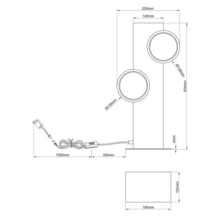 Brilliant - Επιτραπέζιο φωτιστικό LED CHEESY LED/12W/230V πεύκο