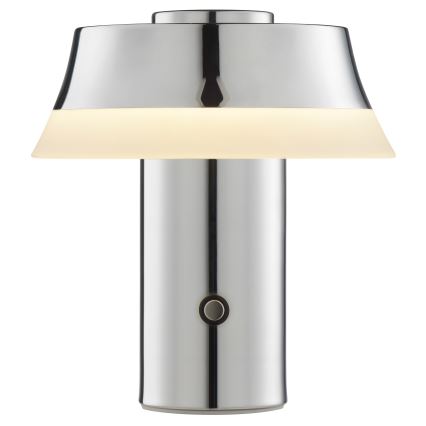 Brilliant - LED Ρυθμιζόμενο επαναφορτιζόμενο επιτραπέζιο φωτιστικό με έλεγχο αφής KINICH LED/2,5W/5V 2700K 2600 mAh σε γυαλιστερό χρώμιο