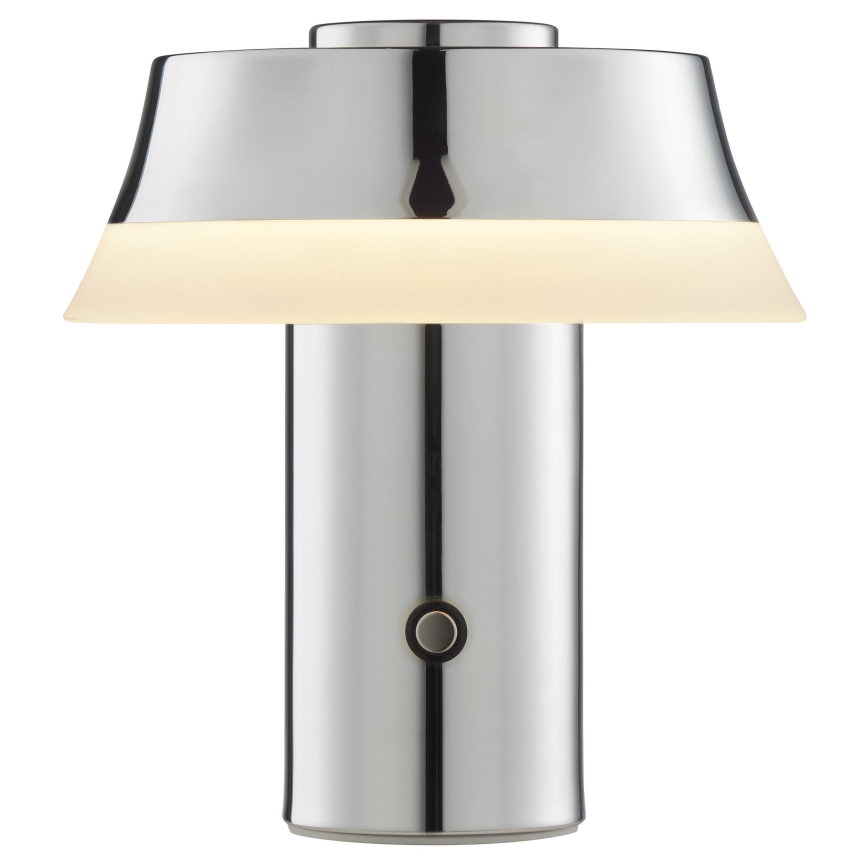 Brilliant - LED Ρυθμιζόμενο επαναφορτιζόμενο επιτραπέζιο φωτιστικό με έλεγχο αφής KINICH LED/2,5W/5V 2700K 2600 mAh σε γυαλιστερό χρώμιο