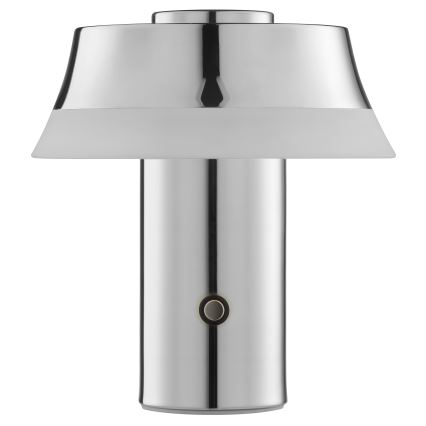 Brilliant - LED Ρυθμιζόμενο επαναφορτιζόμενο επιτραπέζιο φωτιστικό με έλεγχο αφής KINICH LED/2,5W/5V 2700K 2600 mAh σε γυαλιστερό χρώμιο