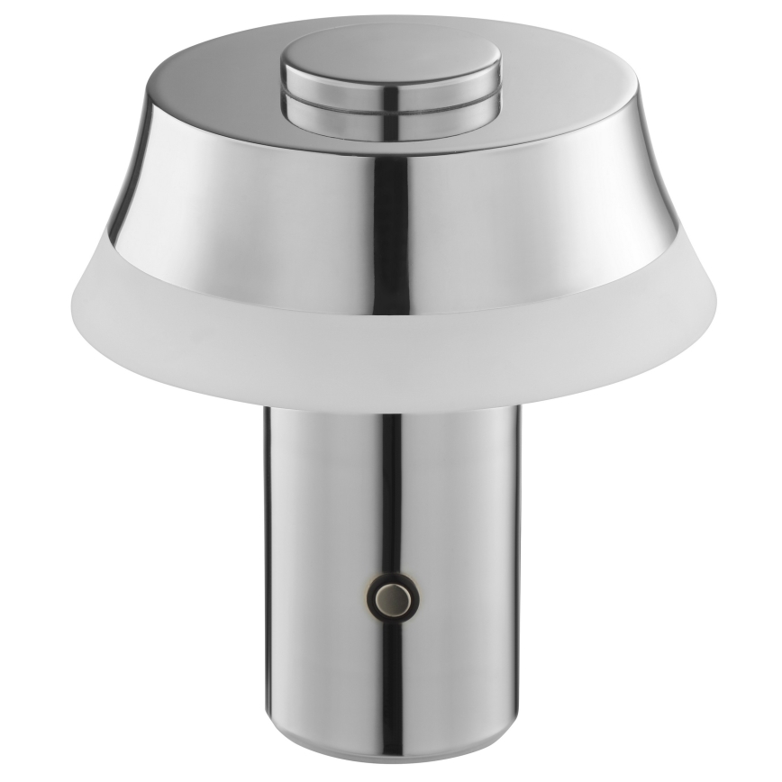 Brilliant - LED Ρυθμιζόμενο επαναφορτιζόμενο επιτραπέζιο φωτιστικό με έλεγχο αφής KINICH LED/2,5W/5V 2700K 2600 mAh σε γυαλιστερό χρώμιο