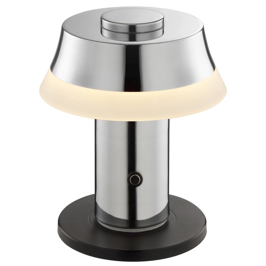 Brilliant - LED Ρυθμιζόμενο επαναφορτιζόμενο επιτραπέζιο φωτιστικό με έλεγχο αφής KINICH LED/2,5W/5V 2700K 2600 mAh σε γυαλιστερό χρώμιο