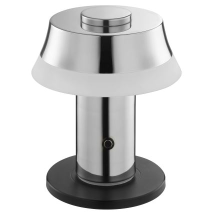 Brilliant - LED Ρυθμιζόμενο επαναφορτιζόμενο επιτραπέζιο φωτιστικό με έλεγχο αφής KINICH LED/2,5W/5V 2700K 2600 mAh σε γυαλιστερό χρώμιο