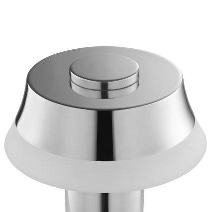 Brilliant - LED Ρυθμιζόμενο επαναφορτιζόμενο επιτραπέζιο φωτιστικό με έλεγχο αφής KINICH LED/2,5W/5V 2700K 2600 mAh σε γυαλιστερό χρώμιο