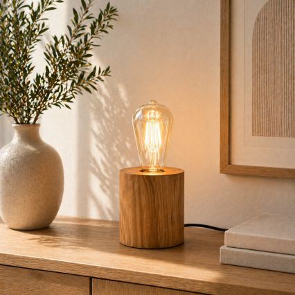Brilliant - Επιτραπέζιο φωτιστικό WOODRA 1xE27/20W/230V από πεύκο