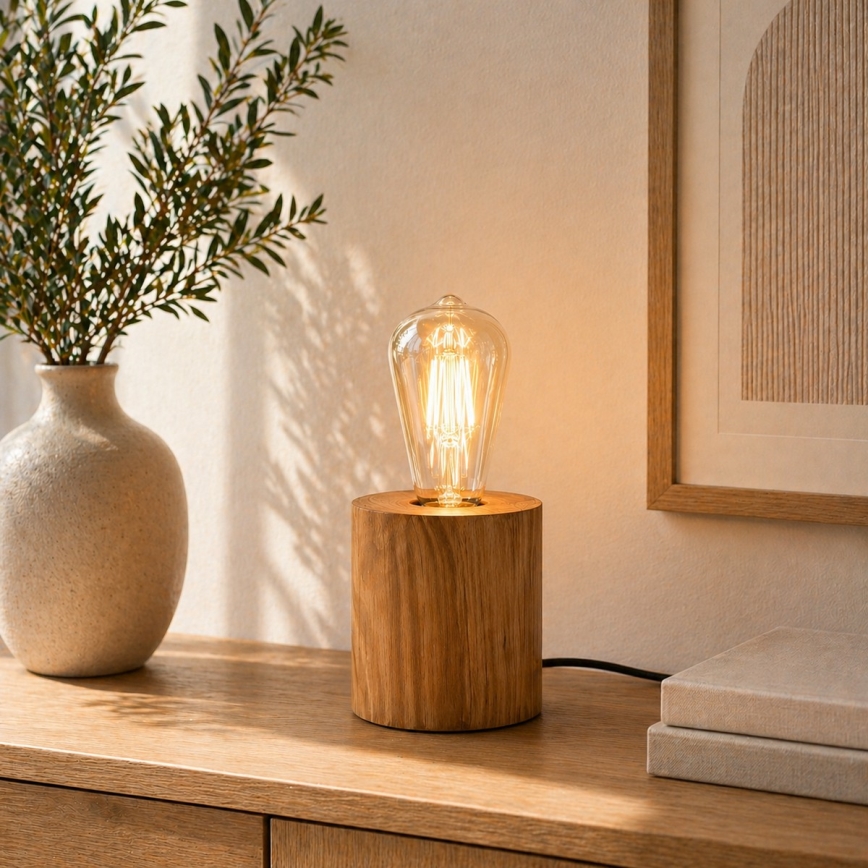 Brilliant - Επιτραπέζιο φωτιστικό WOODRA 1xE27/20W/230V από πεύκο