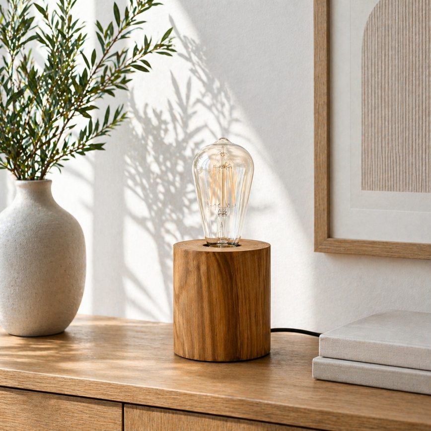 Brilliant - Επιτραπέζιο φωτιστικό WOODRA 1xE27/20W/230V από πεύκο