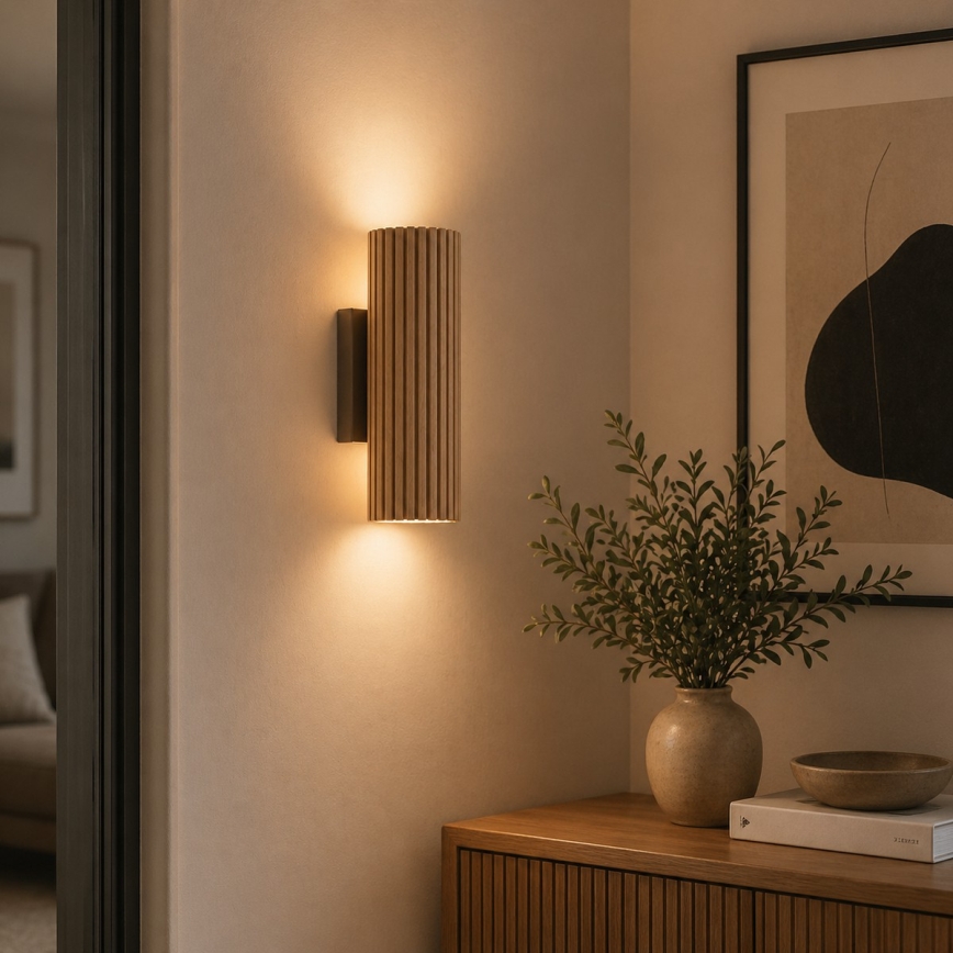 Brilliant - Επιτοίχιο φωτιστικό LAKEWOOD 2xGU10/10W/230V καφέ