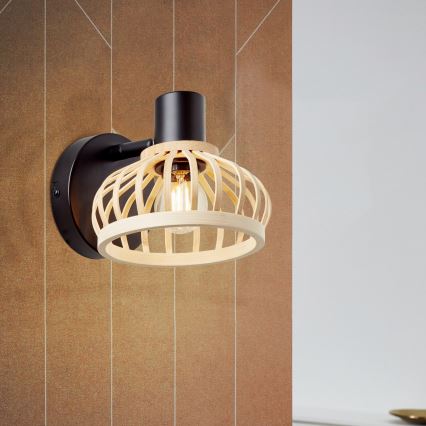 Brilliant - Επιτοίχιο φωτιστικό NORAH 1xE14/28W/230V μπαμπού