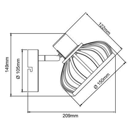 Brilliant - Επιτοίχιο φωτιστικό NORAH 1xE14/28W/230V μπαμπού