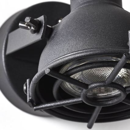 Brilliant - Επιτοίχιο φωτιστικό σποτ JESPER 1xGU10/5W/230V μαύρο