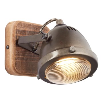 Brilliant - Επιτοίχιο σποτ CARMEN WOOD 1xGU10/5W/230V σε απόχρωση ευκαλύπτου