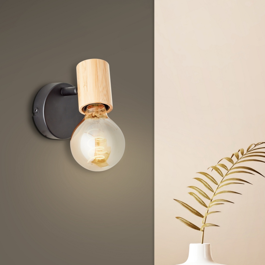 Brilliant - Επιτοίχιο σποτ KERRY 1xE27/40W/230V μπαμπού