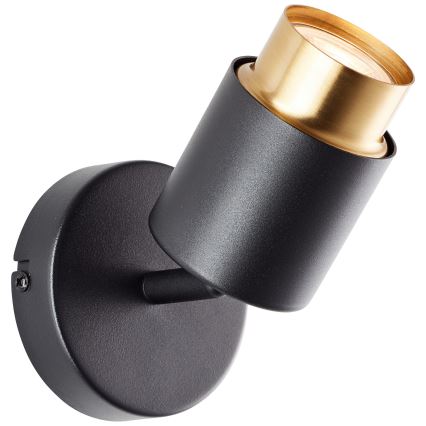 Brilliant - Επιτοίχιο σποτ LED COVELO 1xGU10/5W/230V μαύρο/χρυσό