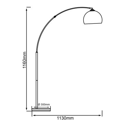 Brilliant - Επιδαπέδιο φωτιστικό VESSA 1xE27/60W/230V γυαλιστερό χρώμιο/λευκό