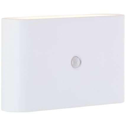 Brilliant - Εξωτερικό επαναφορτιζόμενο φωτιστικό τοίχου LED με αισθητήρα XINO LED/3W/5V 3600 mAh IP44 λευκό