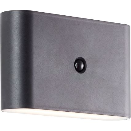 Brilliant - Εξωτερικό επαναφορτιζόμενο φωτιστικό τοίχου LED με αισθητήρα XINO LED/3W/5V 3600 mAh IP44 μαύρο