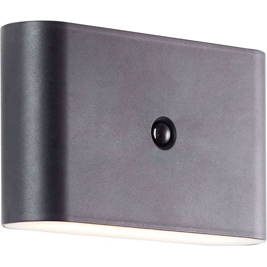 Brilliant - Εξωτερικό επαναφορτιζόμενο φωτιστικό τοίχου LED με αισθητήρα XINO LED/3W/5V 3600 mAh IP44 μαύρο