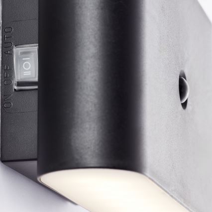 Brilliant - Εξωτερικό επαναφορτιζόμενο φωτιστικό τοίχου LED με αισθητήρα XINO LED/3W/5V 3600 mAh IP44 μαύρο