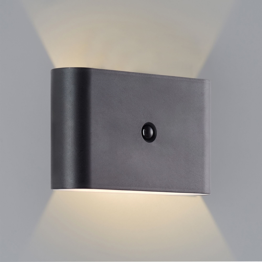 Brilliant - Εξωτερικό επαναφορτιζόμενο φωτιστικό τοίχου LED με αισθητήρα XINO LED/3W/5V 3600 mAh IP44 μαύρο