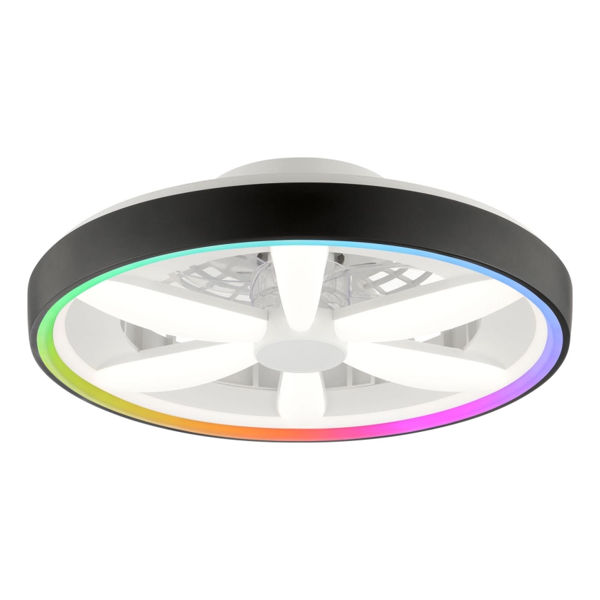 Brilliant - Ανεμιστήρας οροφής LED RGBW Dimmable με φως GAIANO LED/48W/230V 2700-6500K μαύρο + τηλεχειριστήριο