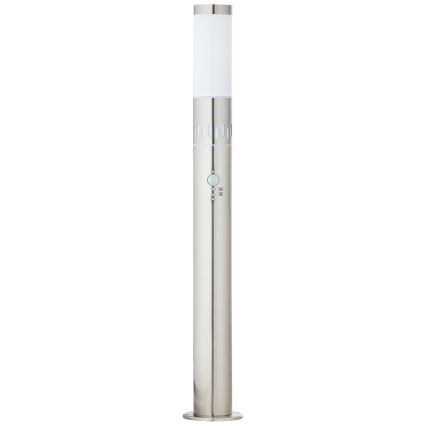 Brilliant - Εξωτερική λάμπα LED με αισθητήρα LEIGH LED/0,9W/230V + 1xE27/11W 80 cm IP44 γυαλιστερό χρώμιο