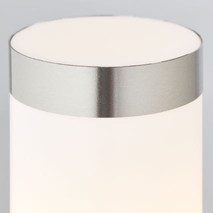 Brilliant - Εξωτερική λάμπα LED με αισθητήρα LEIGH LED/0,9W/230V + 1xE27/11W 80 cm IP44 γυαλιστερό χρώμιο