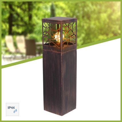 Brilliant - Εξωτερικό φωτιστικό WHITNEY 1xE27/52W/230V IP44 πατίνα/χάλκινο