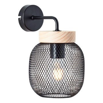 Brilliant - Επιτοίχιο φωτιστικό GIADA 1xE27/40W/230V μαύρο