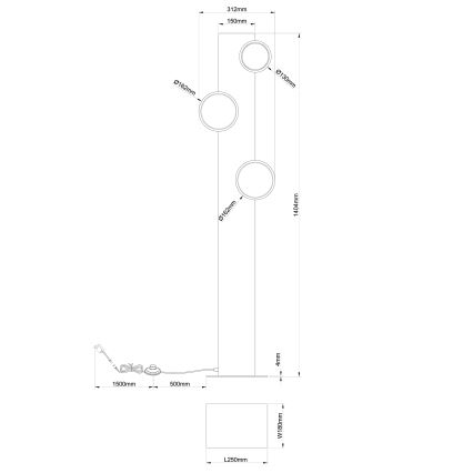 Brilliant - Επιδαπέδια λάμπα LED CHEESY LED/20W/230V πεύκο