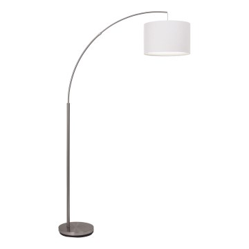 Brilliant - Επιδαπέδιο φωτιστικό CLARIE 1xE27/60W/230V ματ χρώμιο/λευκό