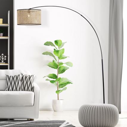Brilliant - Επιδαπέδιο φωτιστικό WILEY 1xE27/60W/230V μαύρο/μπεζ